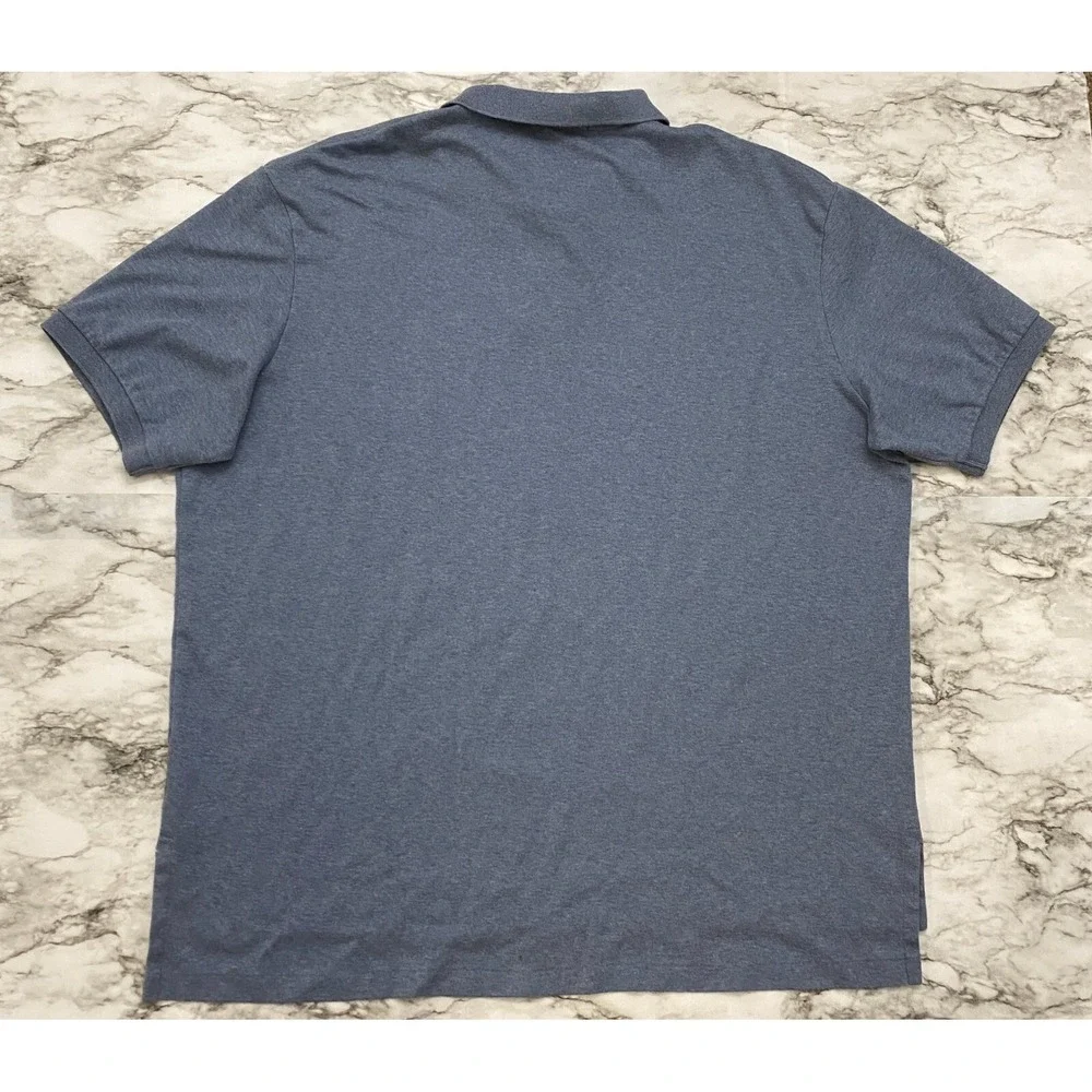 Polo By Ralph Lauren Mens Polo Shirt Size 2XL Blue Gray Short Sleeve Emb Logo